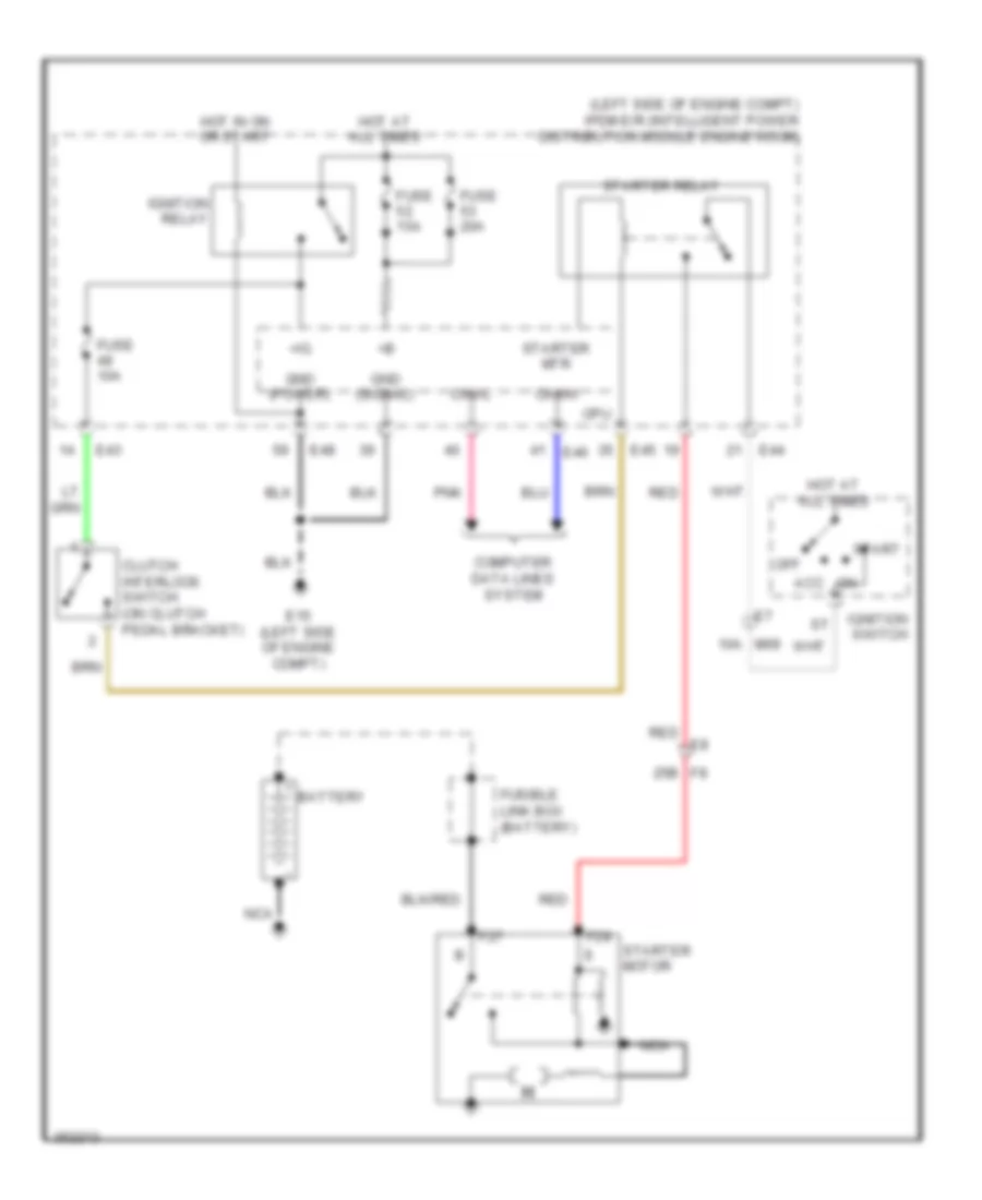 Starting Wiring Diagram, MT for Nissan Versa SL 2011