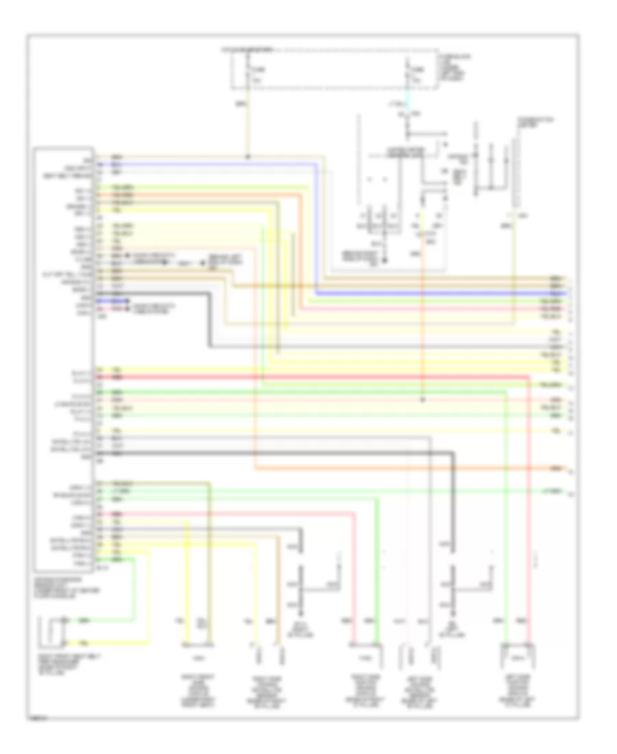 Supplemental Restraints Wiring Diagram 1 of 2 for Nissan Versa SL 2011