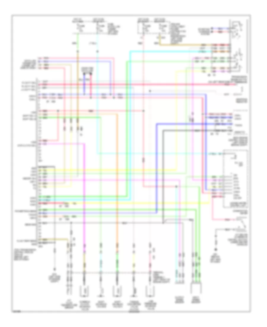 Transmission Wiring Diagram, without CVT for Nissan Versa SL 2011
