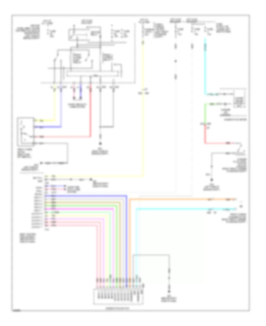 Электросхема передних стеклоочистителей дворников и омывателя лобового стекла для Nissan Versa SL 2011