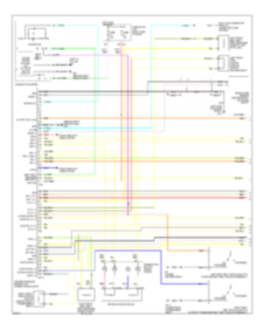 Supplemental Restraints Wiring Diagram 1 of 2 for Nissan Xterra SE 2009