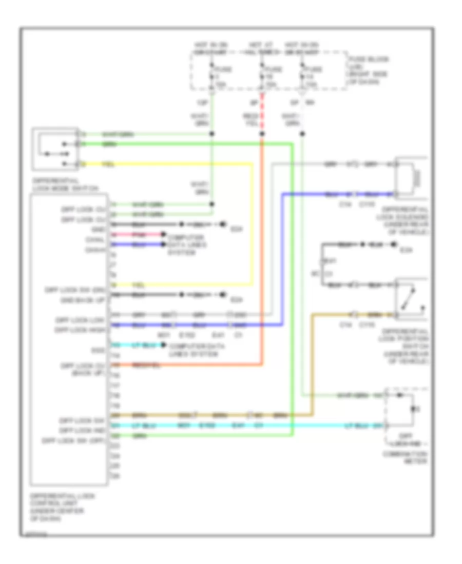 Differential Lock Wiring Diagram for Nissan Xterra X 2012