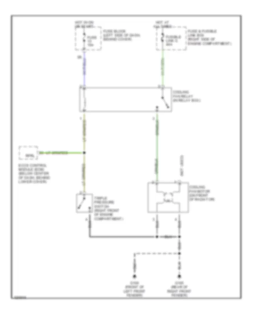 3.3L, Cooling Fan Wiring Diagram for Nissan Frontier SC 2001