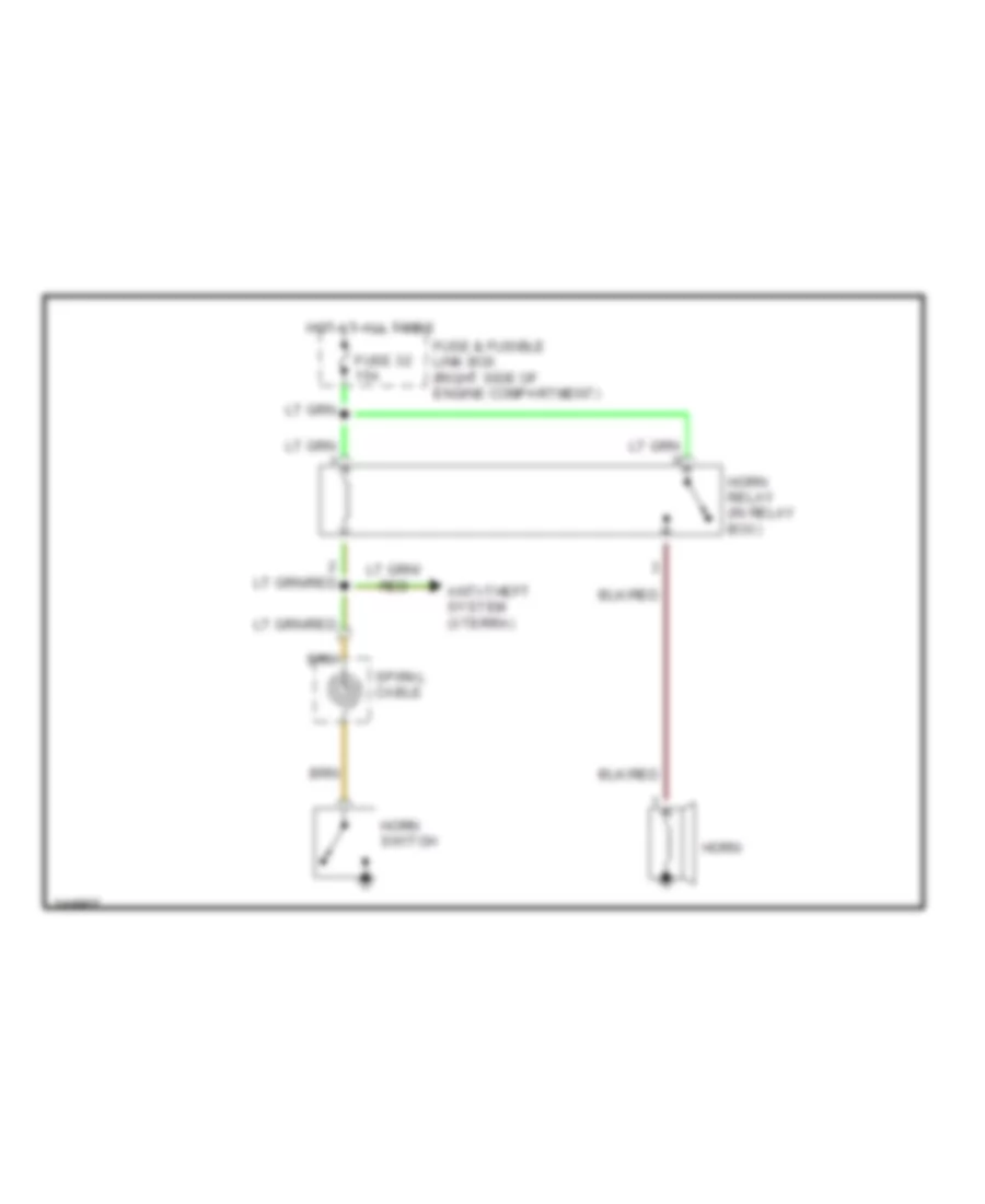Horn Wiring Diagram for Nissan Frontier S C 2001