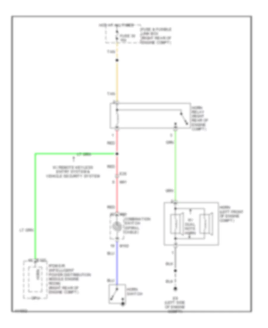Horn Wiring Diagram for Nissan Frontier PRO-4X 2014