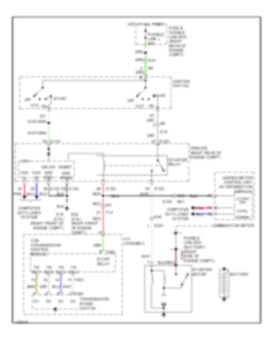 Starting Wiring Diagram, AT for Nissan Frontier PRO-4X 2014