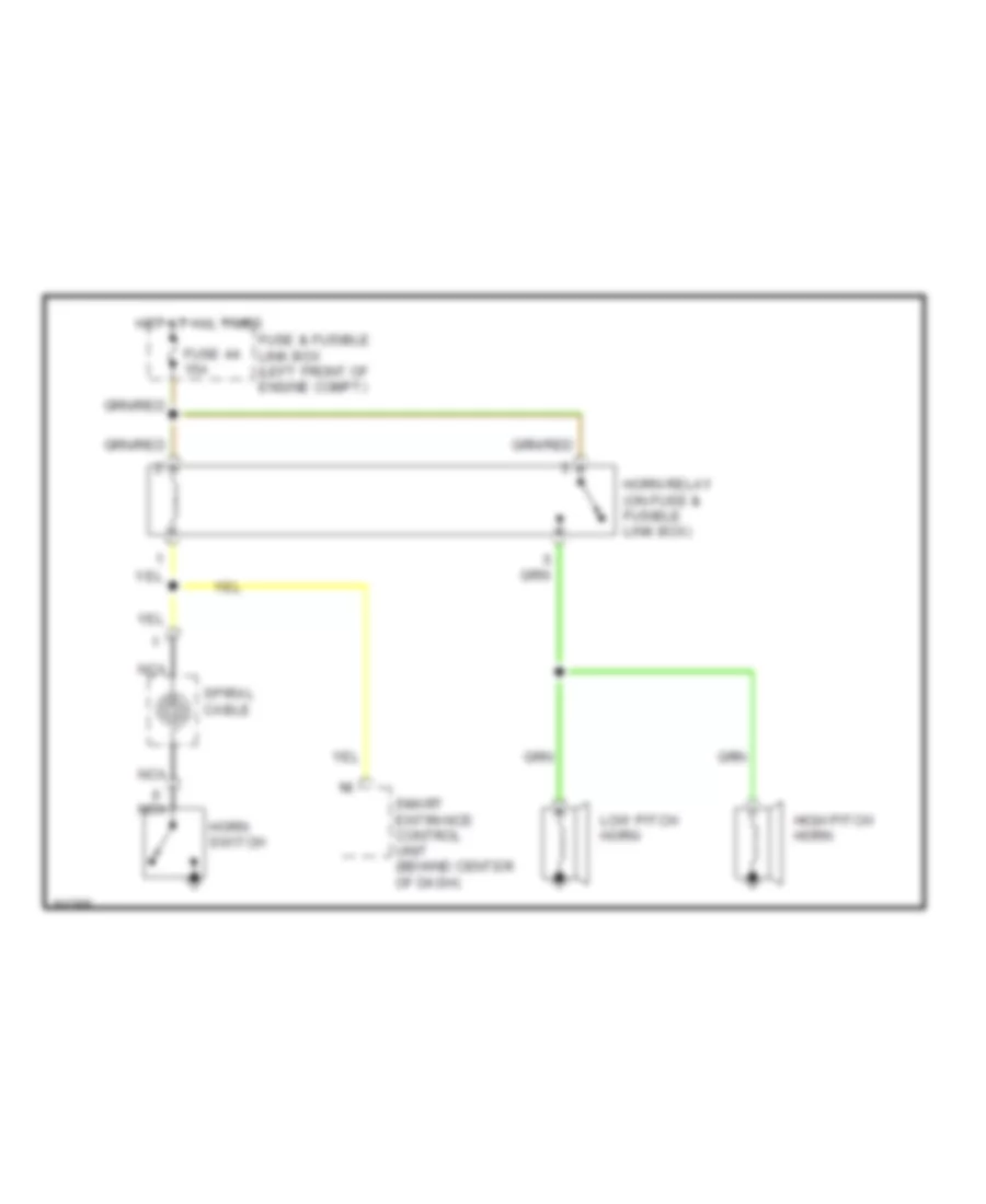 Horn Wiring Diagram for Nissan Quest XE 1996