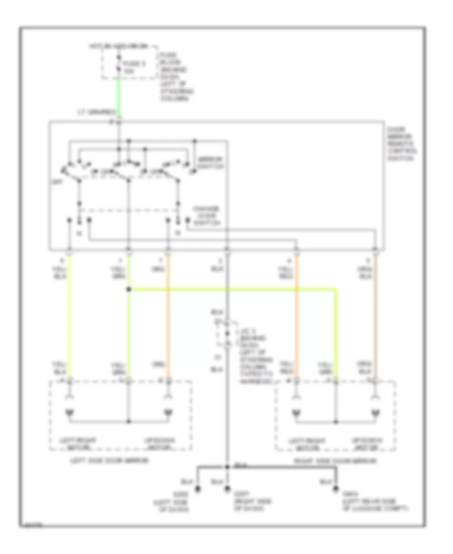 Power Mirror Wiring Diagram for Nissan Quest XE 1996