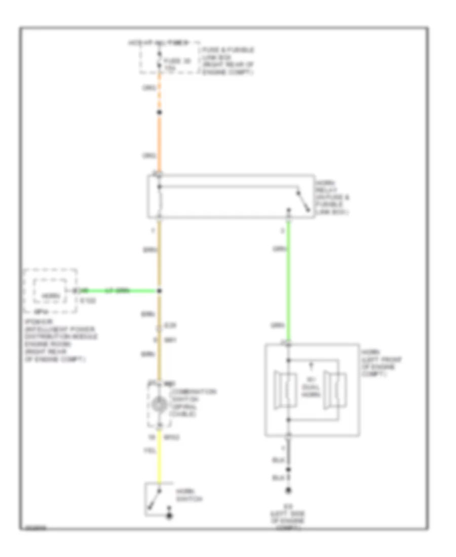 Horn Wiring Diagram for Nissan Xterra PRO 4X 2011