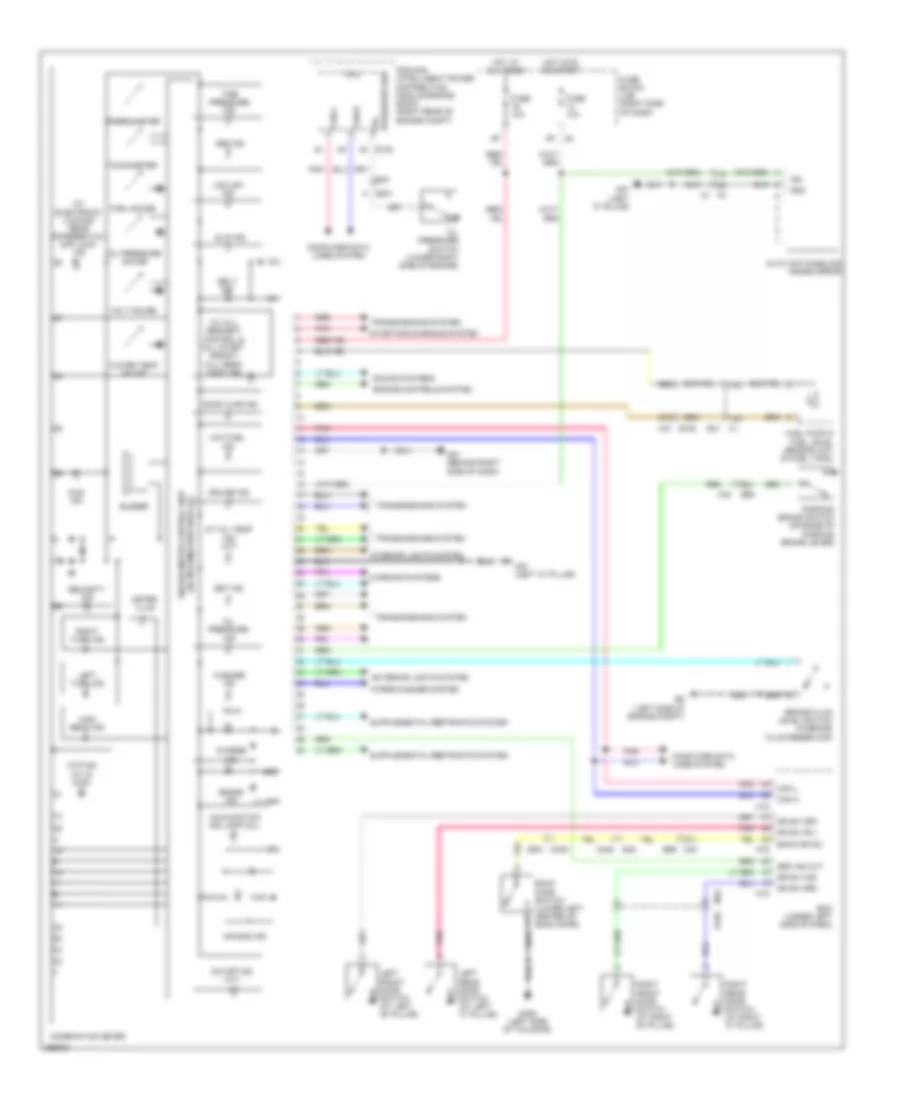 Instrument Cluster Wiring Diagram for Nissan Xterra PRO 4X 2011