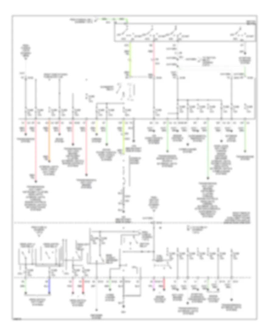 Power Distribution Wiring Diagram (2 of 2) for Nissan Xterra PRO-4X 2011