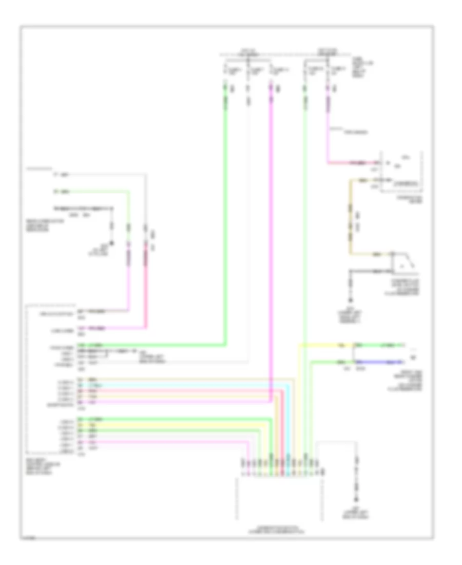 Электросхема заднего стеклоочистителя дворника и омывателя для Nissan Rogue S 2014