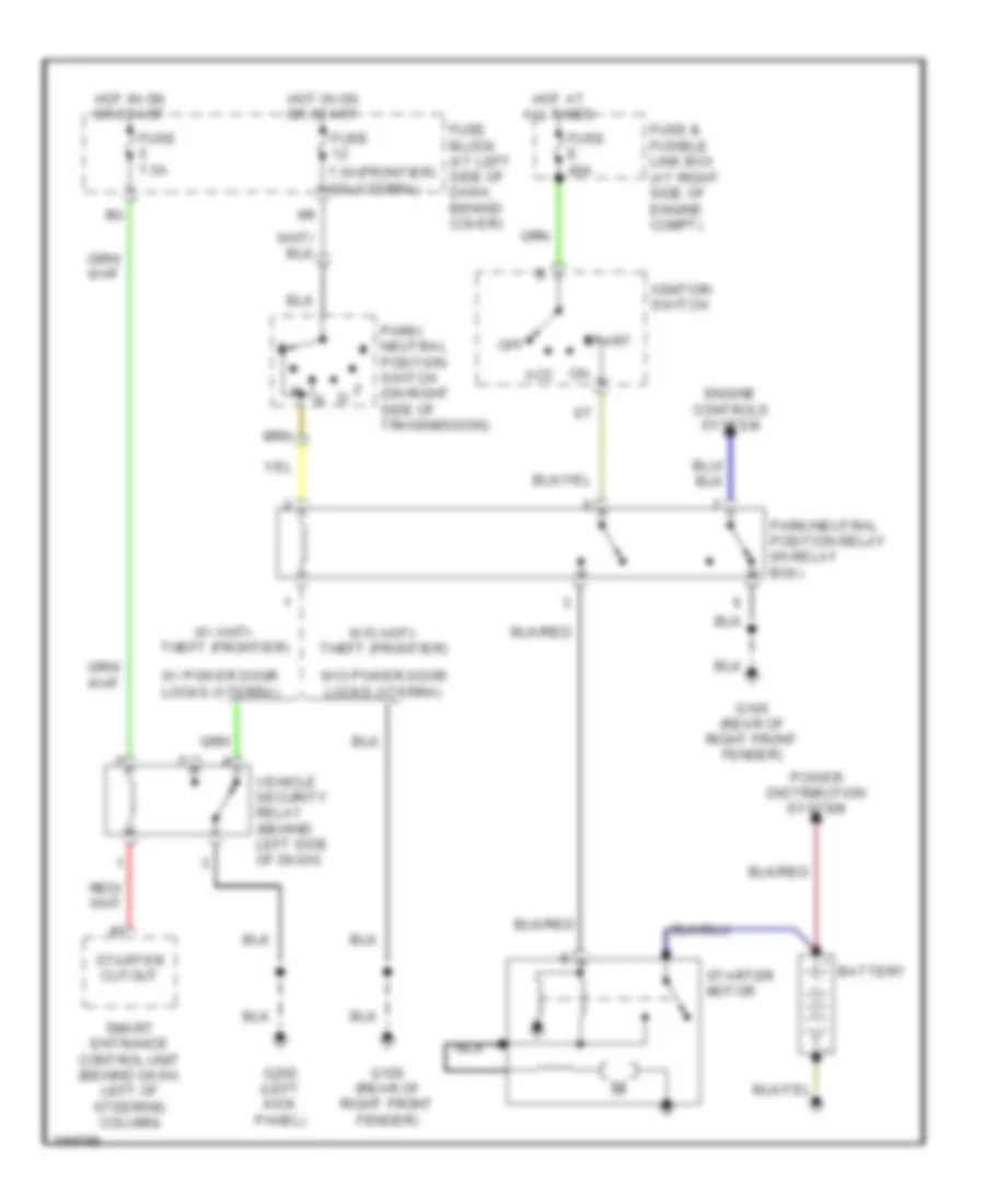 3 3L Starting Wiring Diagram A T for Nissan Frontier SE 2001