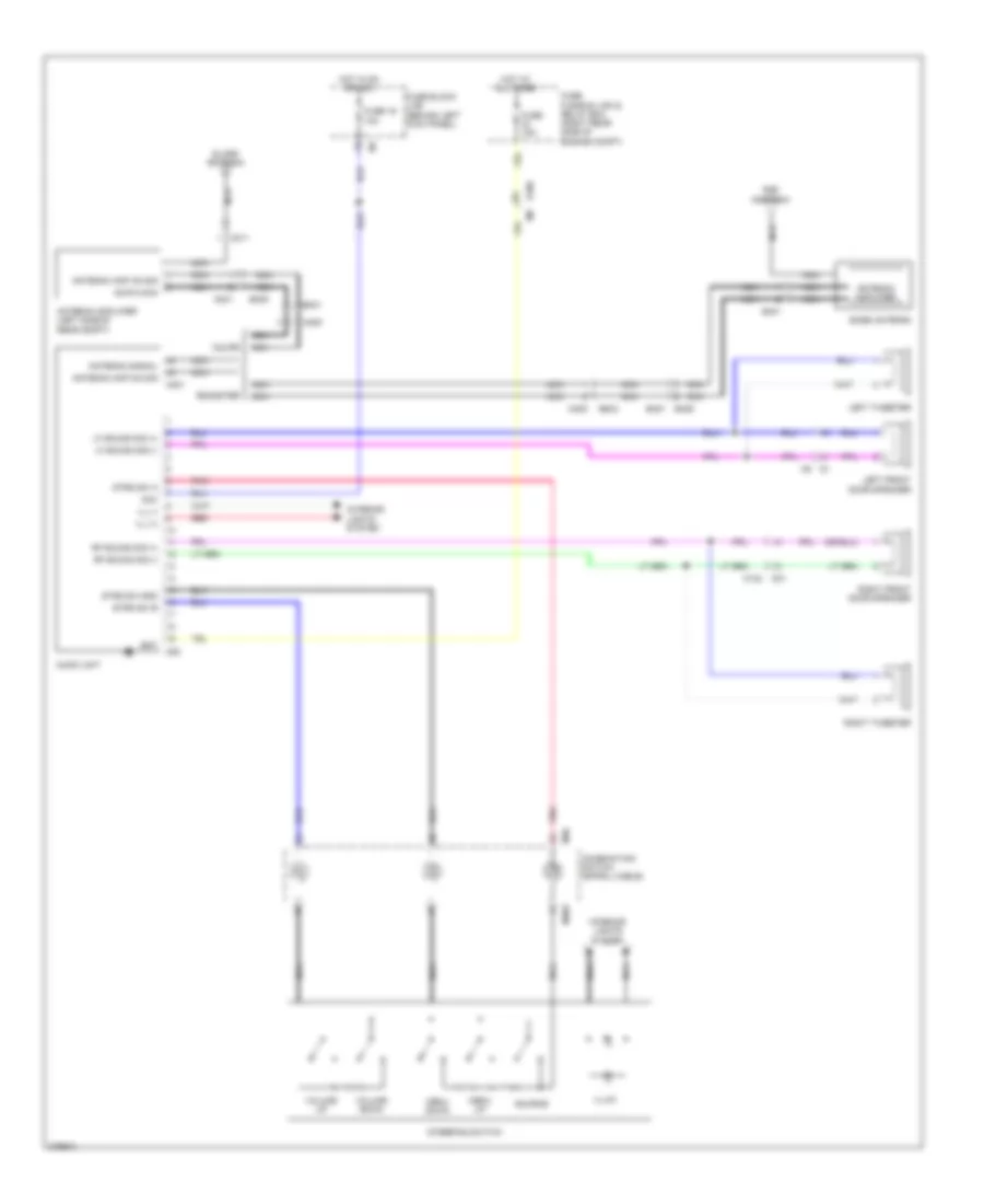 Radio Wiring Diagram, Except Bose for Nissan 370Z 2013