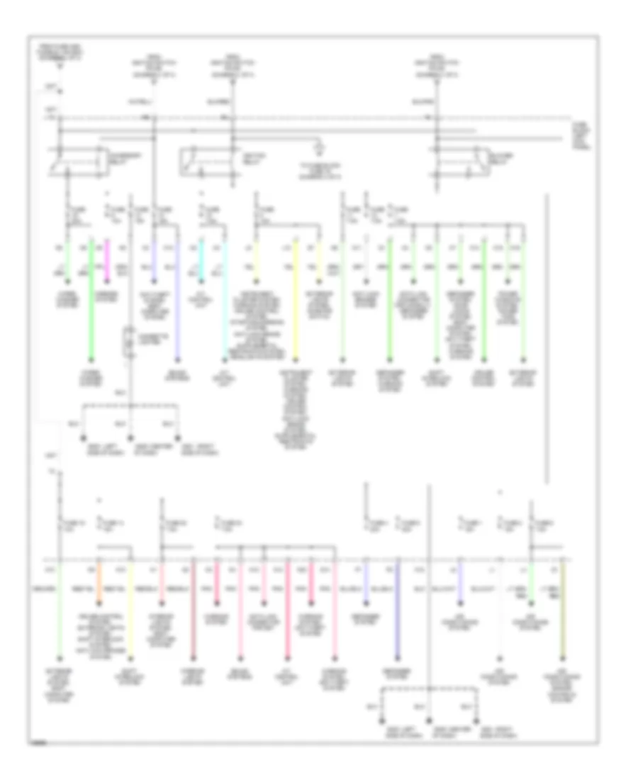 Power Distribution Wiring Diagram (2 of 3) for Nissan Sentra 1996