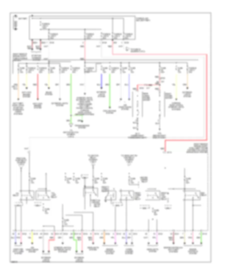 Power Distribution Wiring Diagram 1 of 2 for Nissan Xterra S 2011