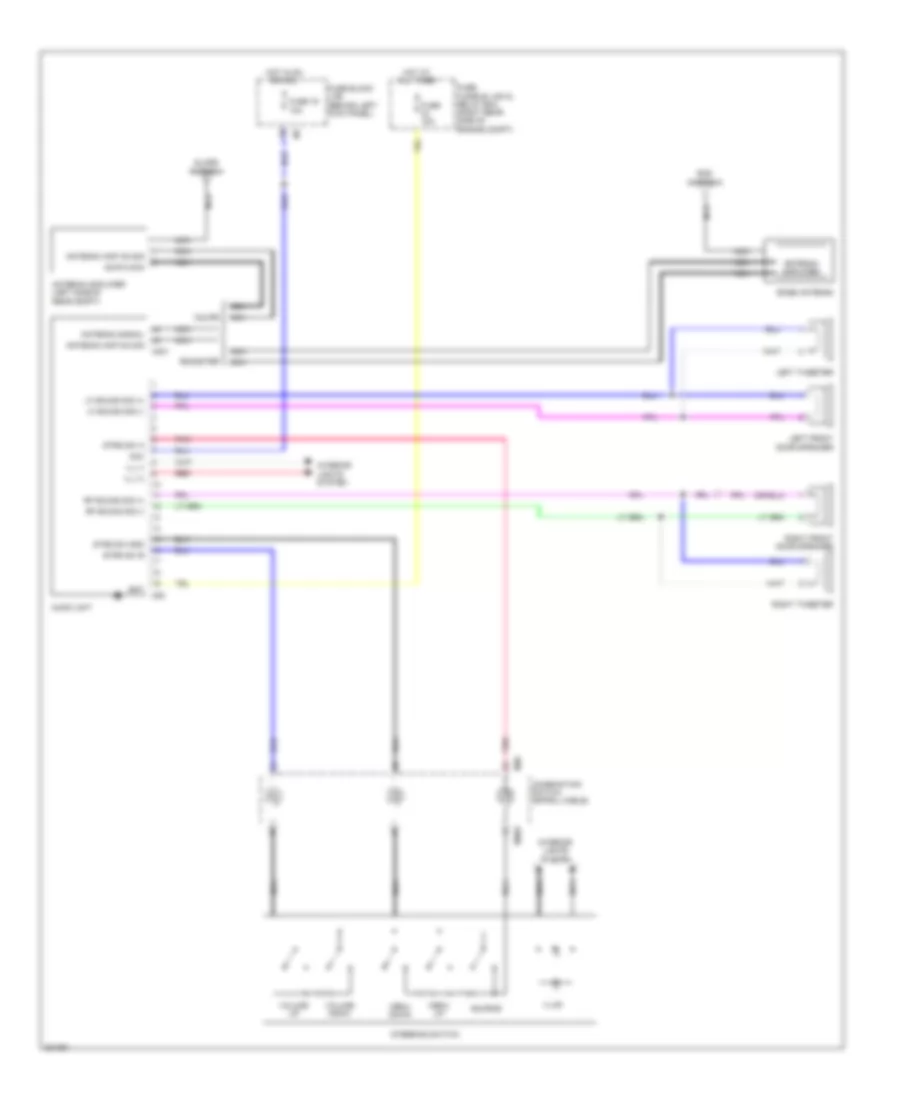 Radio Wiring Diagram, Except Bose for Nissan 370Z 2010