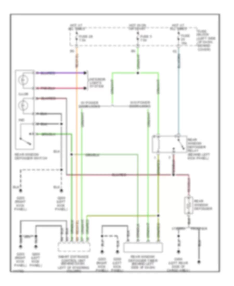 Defogger Wiring Diagram for Nissan Frontier XE 2001
