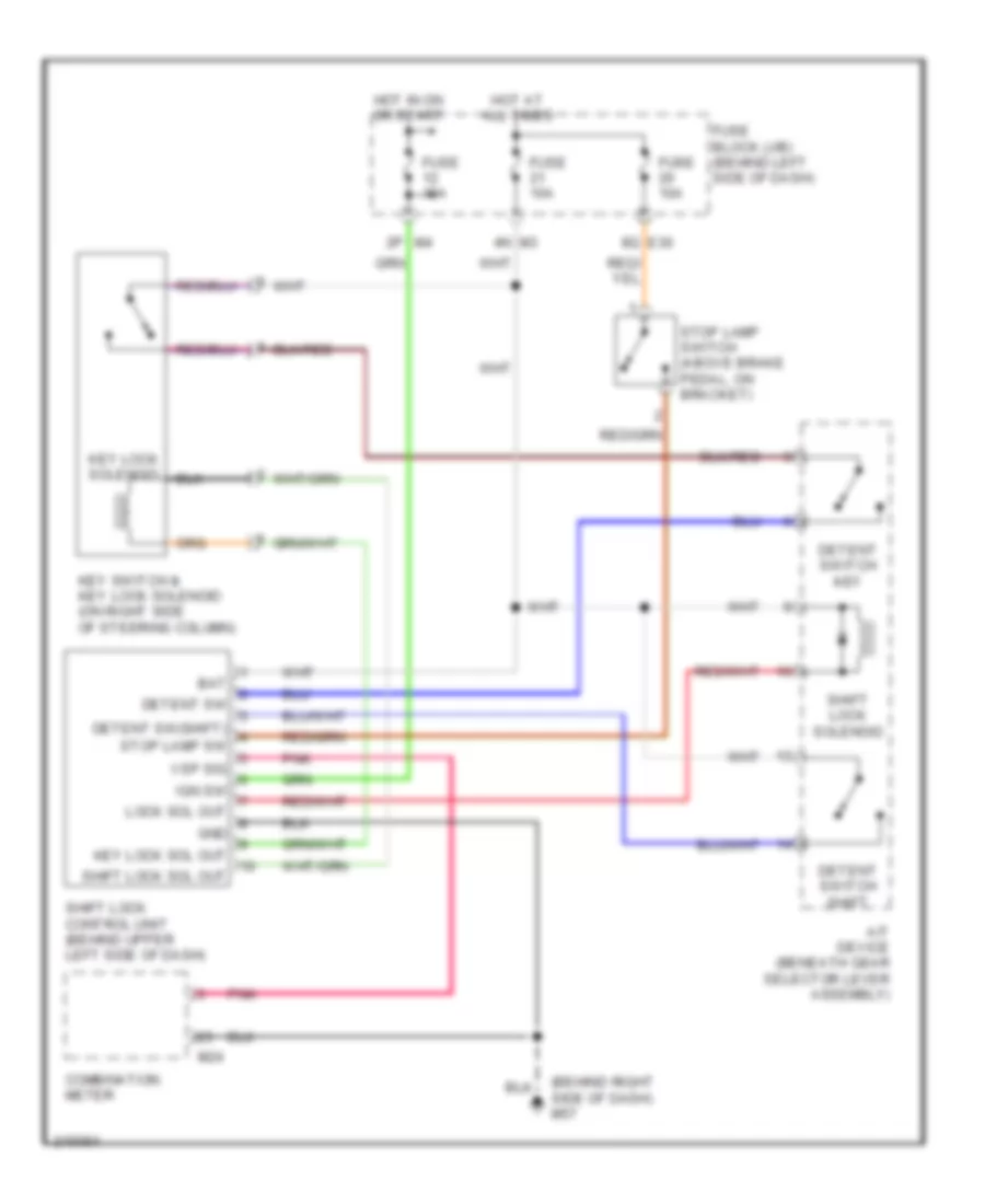 Shift Interlock Wiring Diagram for Nissan Altima SE-R 2005