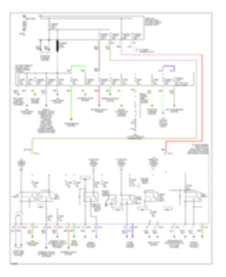 Power Distribution Wiring Diagram 1 of 2 for Nissan Titan LE 2007