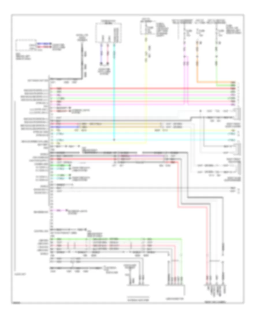 Radio Wiring Diagram, with Display Audio (1 of 2) for Nissan Quest SV 2014