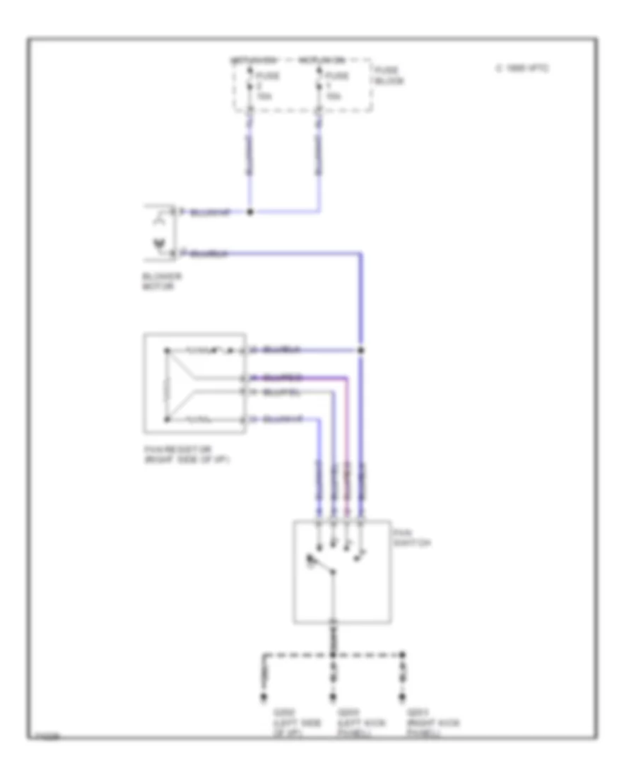 Heater Wiring Diagram for Nissan Sentra GLE 1996