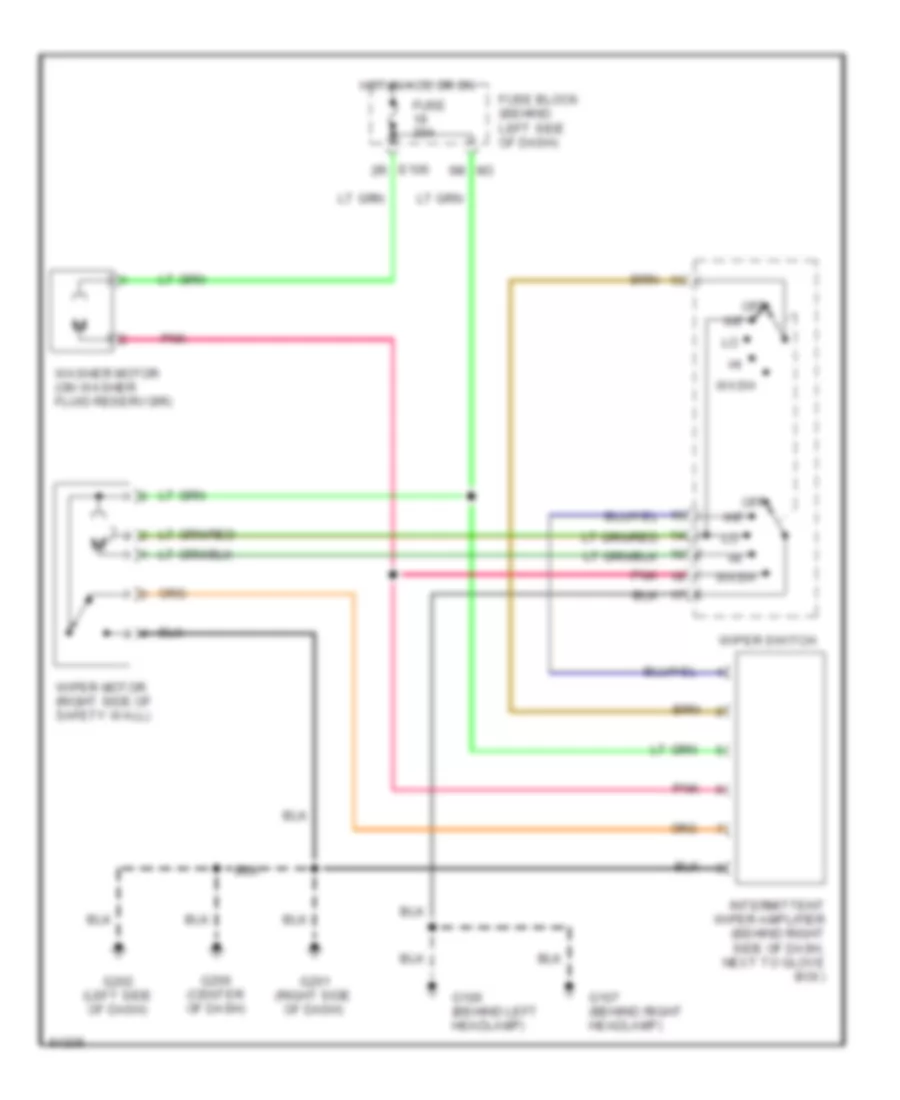 Interval WiperWasher Wiring Diagram for Nissan Sentra GLE 1996
