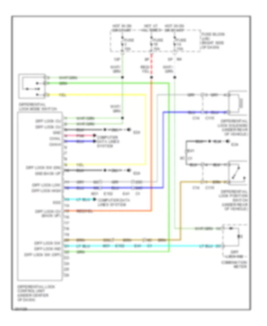 Differential Lock Wiring Diagram for Nissan Xterra X 2011