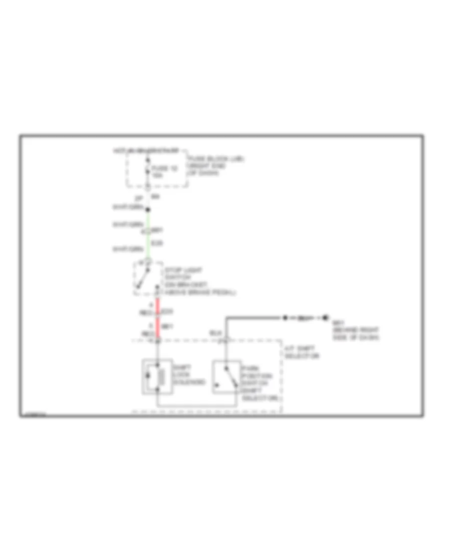 Shift Interlock Wiring Diagram for Nissan Frontier SL 2014