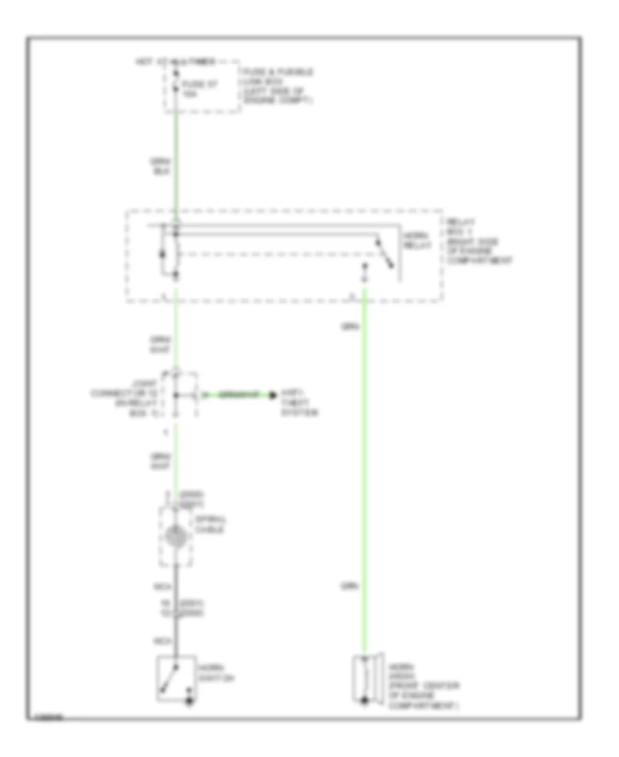 Horn Wiring Diagram for Nissan Maxima GLE 2001