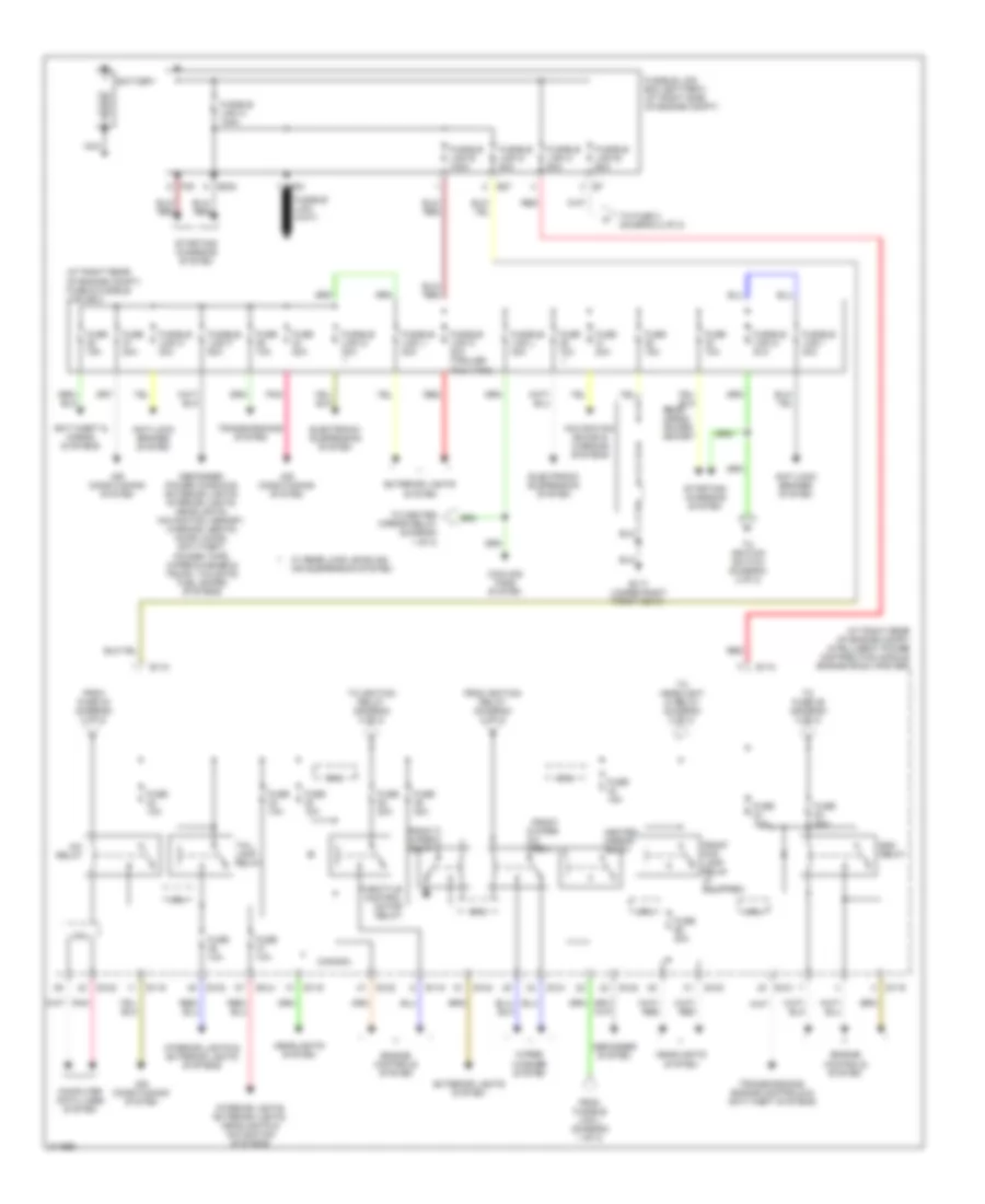 Power Distribution Wiring Diagram 1 of 2 for Nissan Armada LE 2005