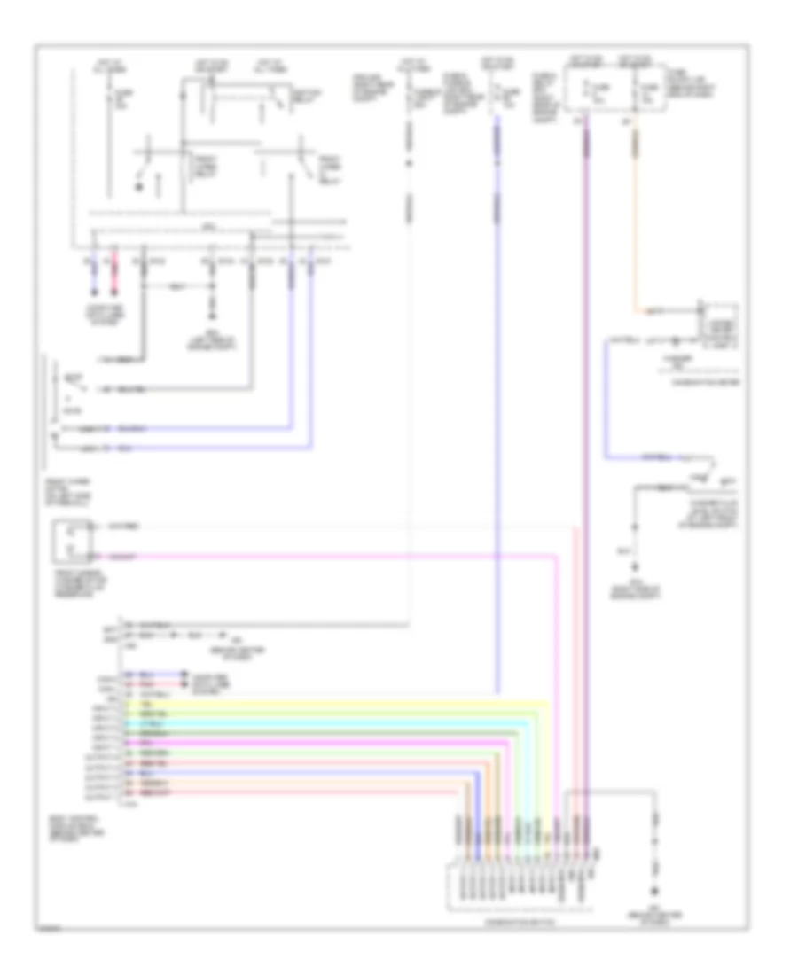 Электросхема передних стеклоочистителей дворников и омывателя лобового стекла для Nissan Armada LE 2005