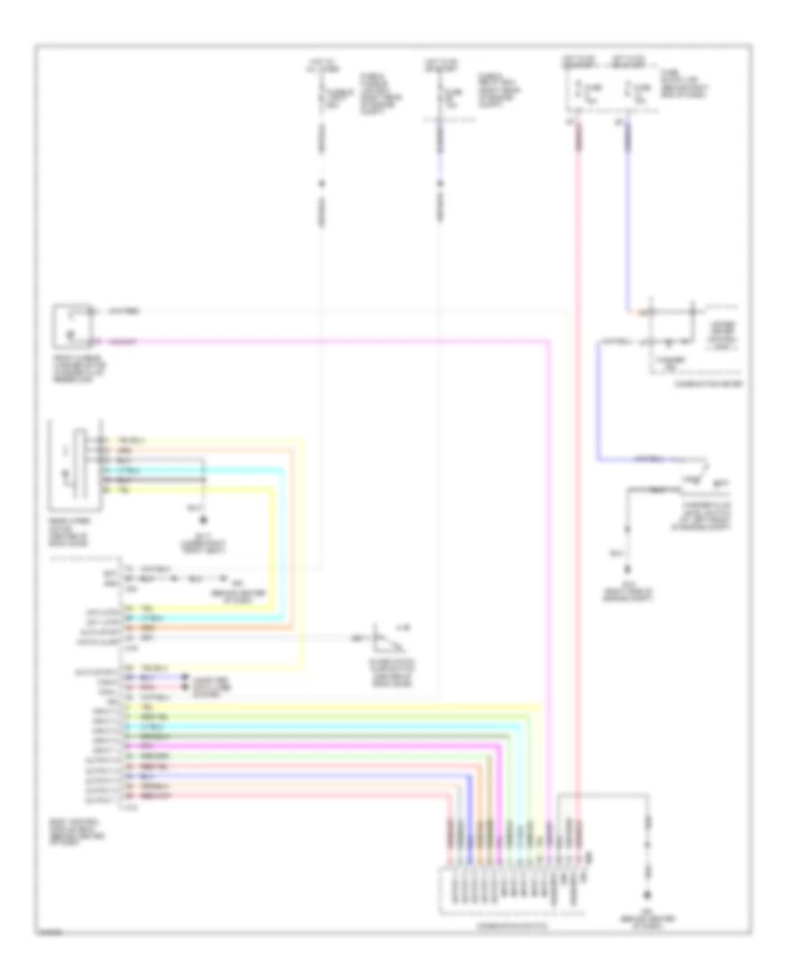 Электросхема заднего стеклоочистителя и омывателя стекла для Nissan Armada LE 2005