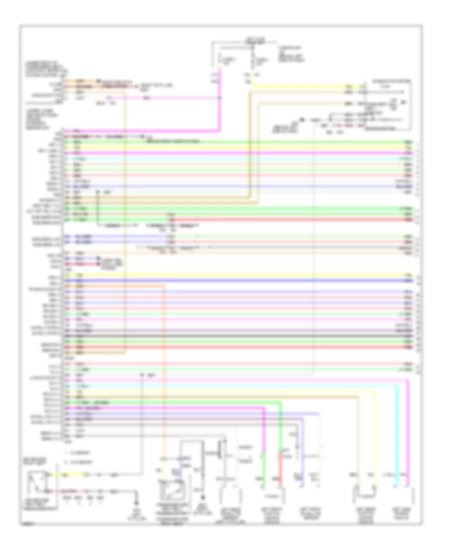Supplemental Restraints Wiring Diagram 1 of 2 for Nissan Quest S 2014