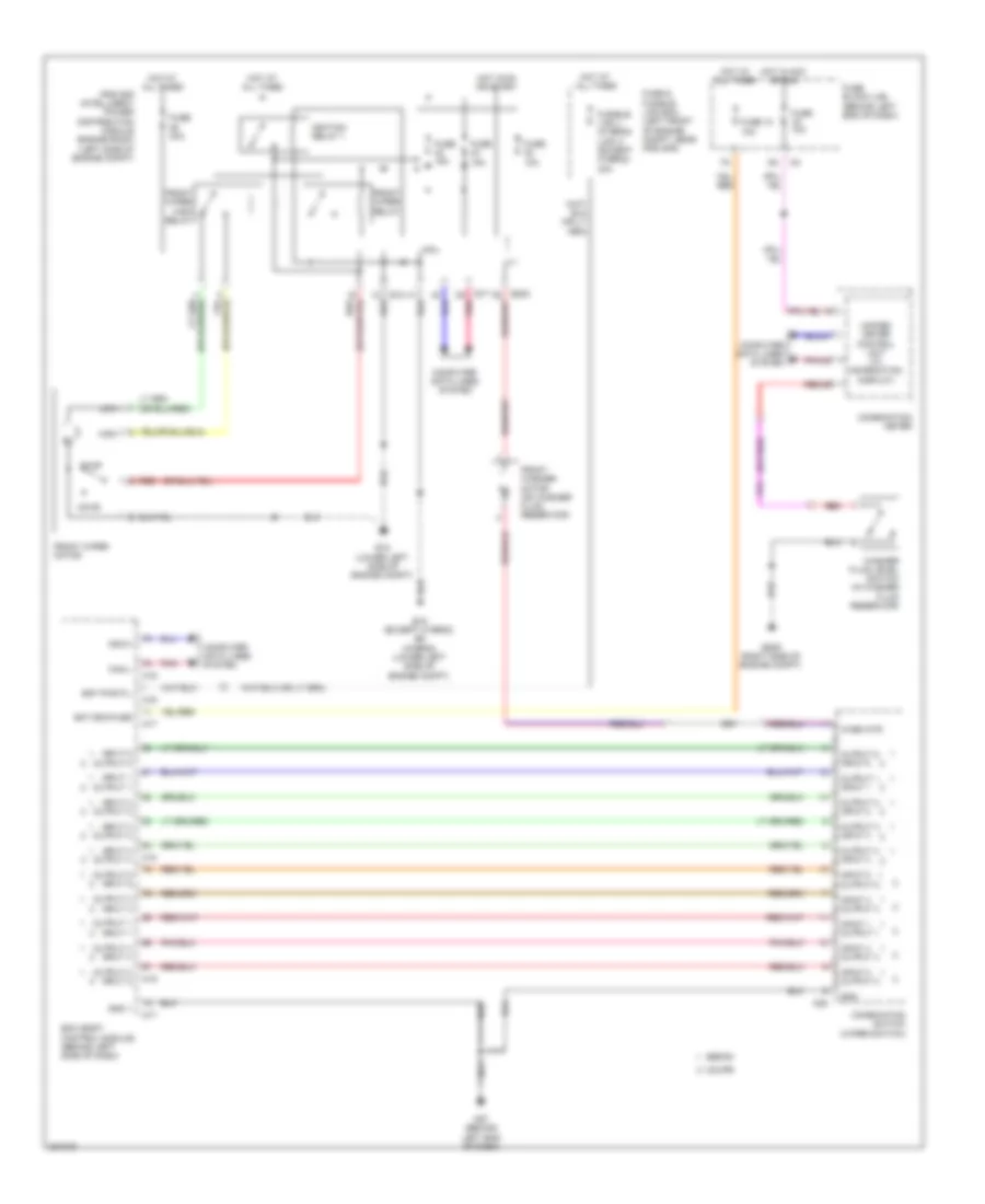 Электросхема стеклоочистителя, дворников и омывателя для Nissan Altima 2010
