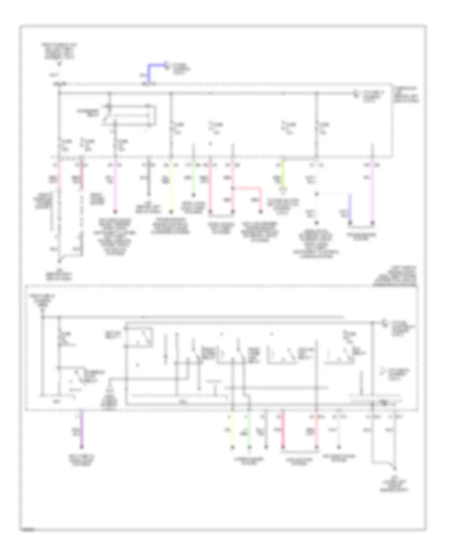 Power Distribution Wiring Diagram, Except Hybrid (2 of 3) for Nissan Altima 2010