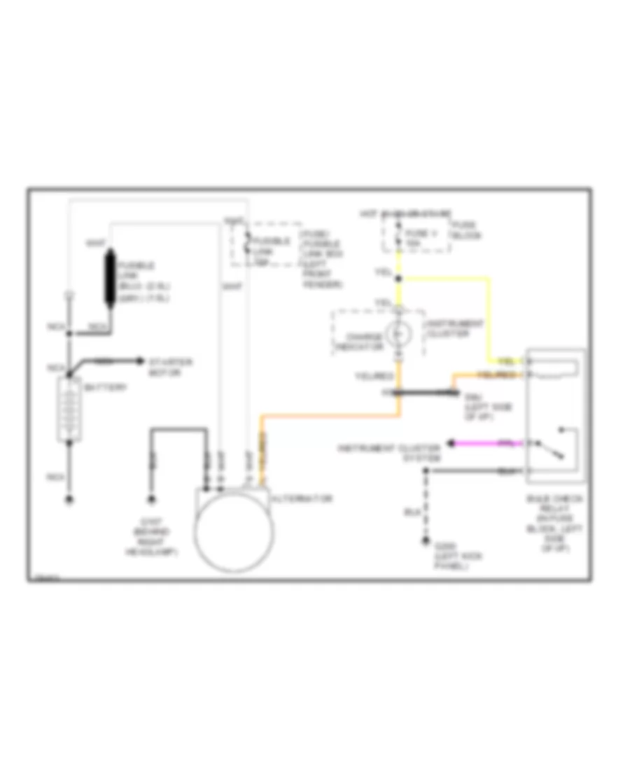 Charging Wiring Diagram for Nissan Sentra XE 1992