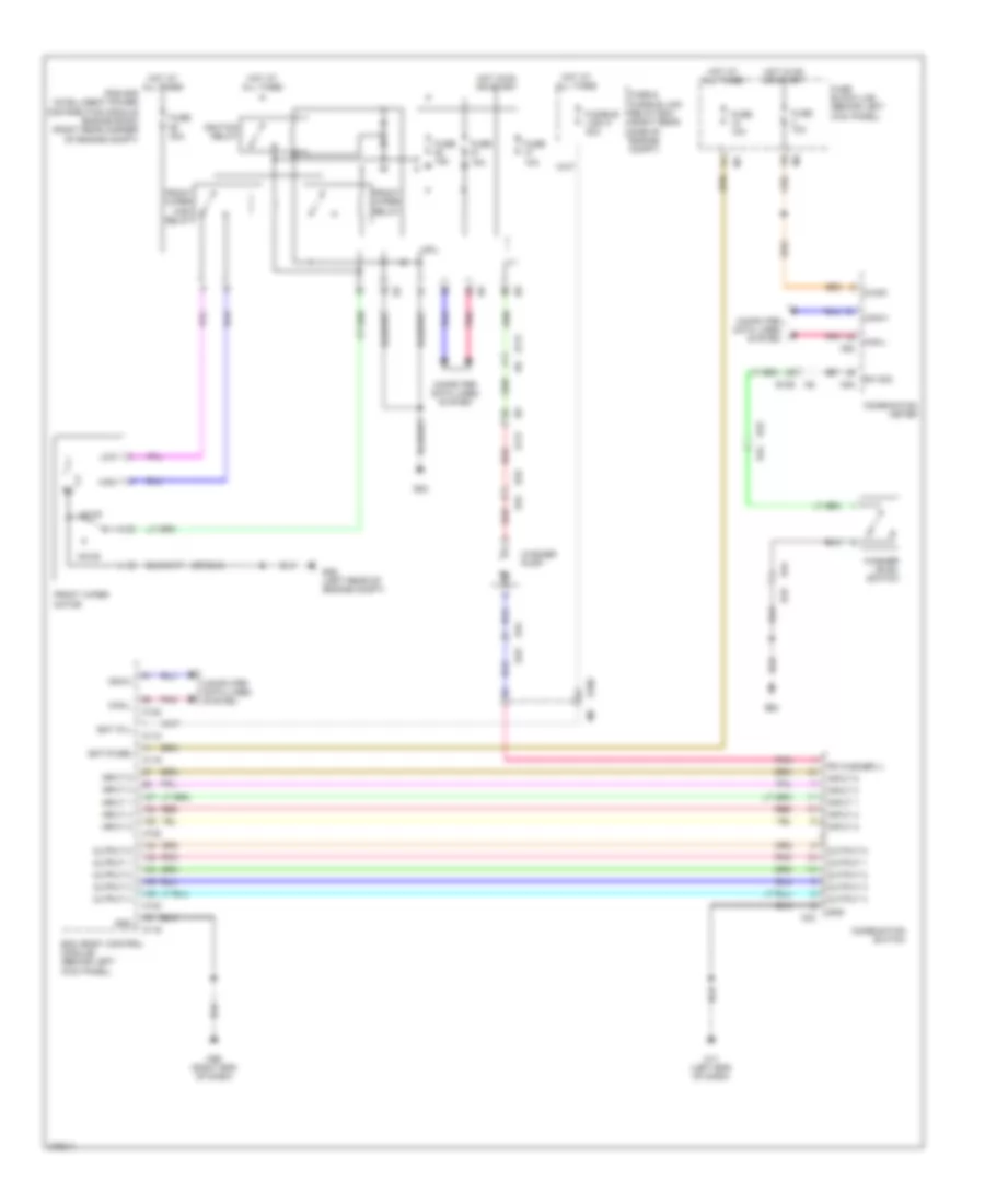 Электросхема стеклоочистителя, дворников и омывателя для Nissan 370Z Touring 2012