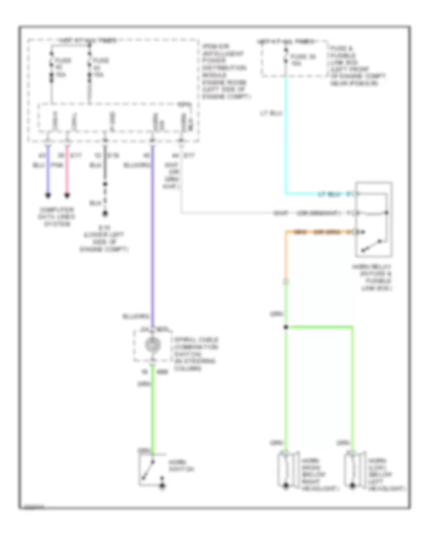 Horn Wiring Diagram for Nissan Altima Hybrid 2010