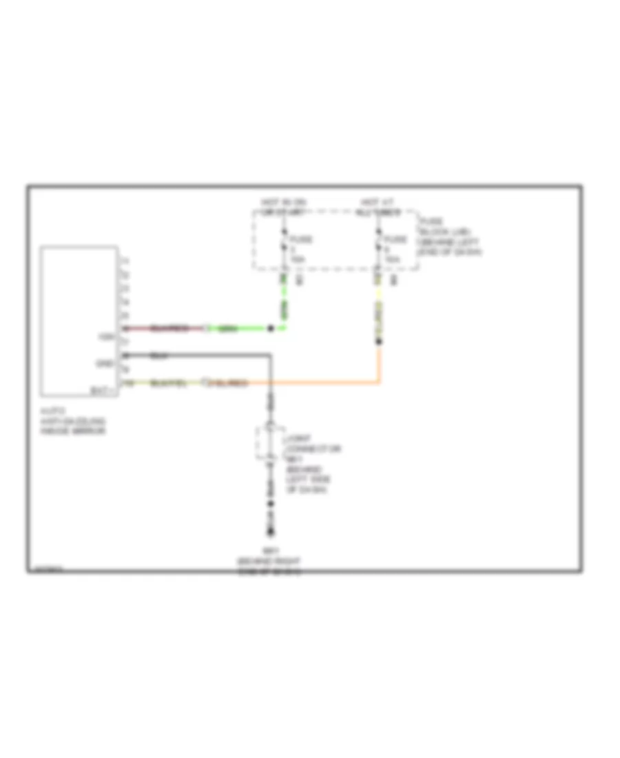 Auto Anti dazzling Inside Mirror Wiring Diagram for Nissan Altima Hybrid 2010