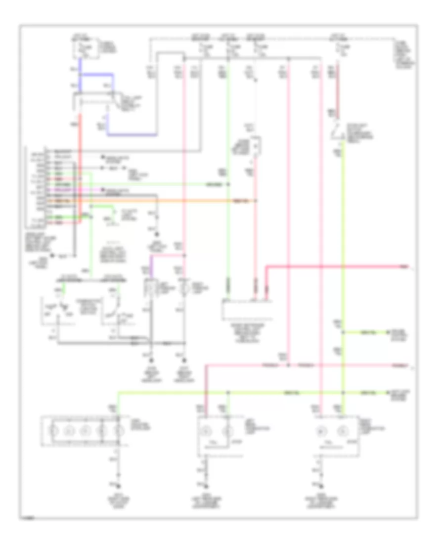 Exterior Lamps Wiring Diagram (1 of 2) for Nissan Pathfinder LE 2001