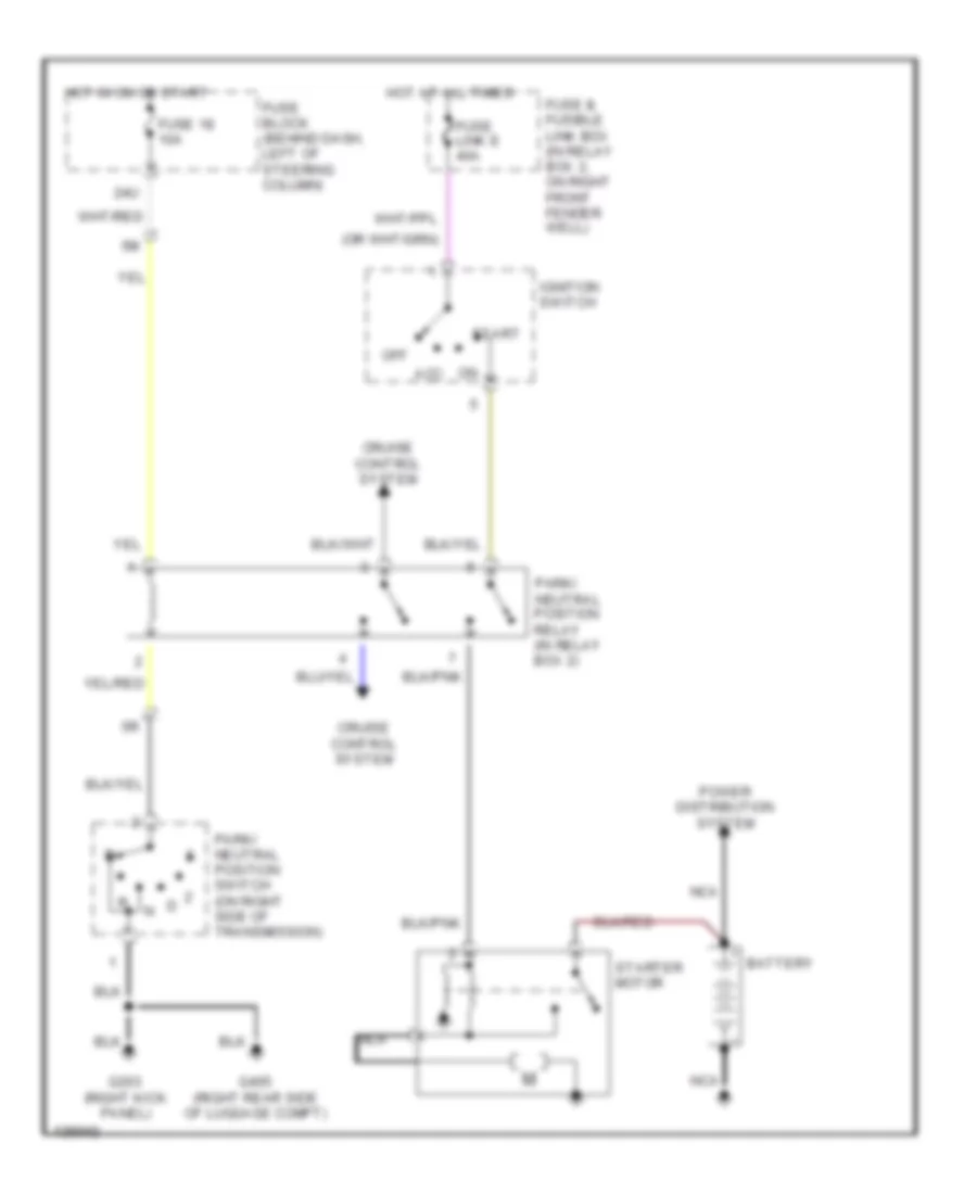 Starting Wiring Diagram, AT for Nissan Pathfinder LE 2001