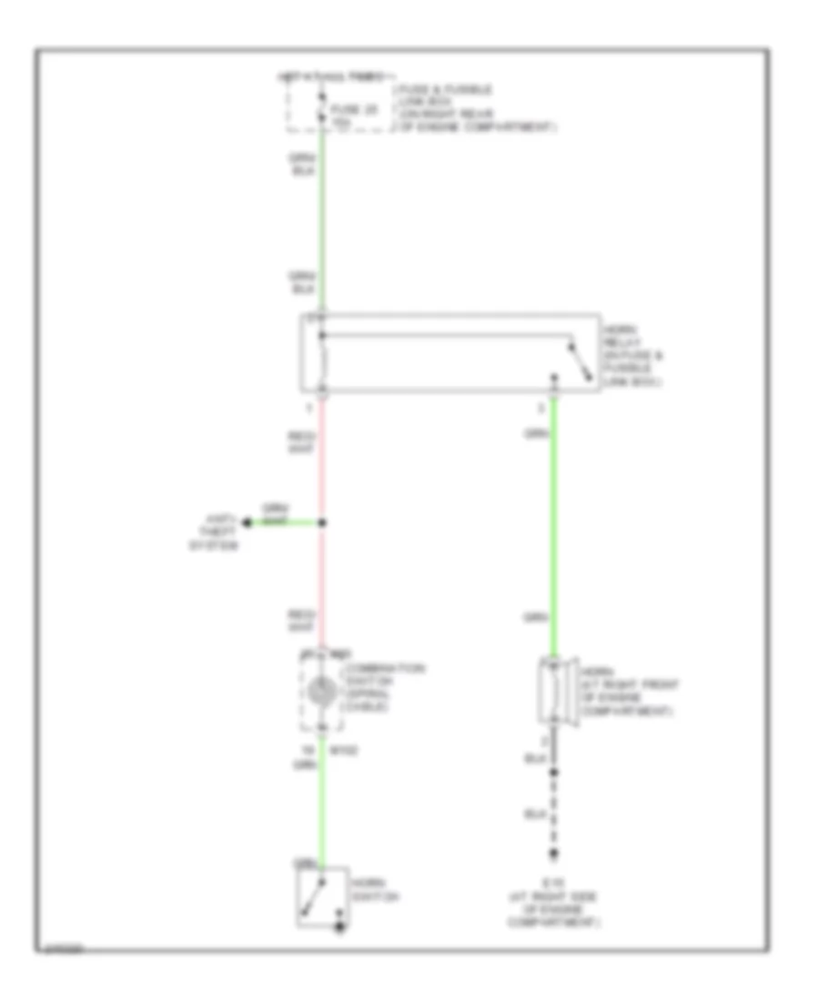 Horn Wiring Diagram for Nissan Armada SE Off Road 2005