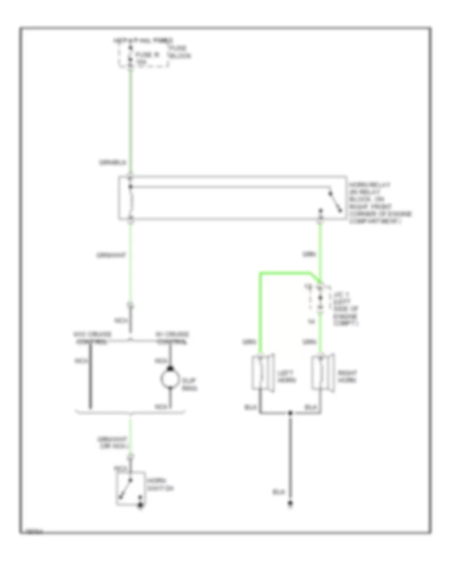 Horn Wiring Diagram for Nissan Stanza GXE 1992