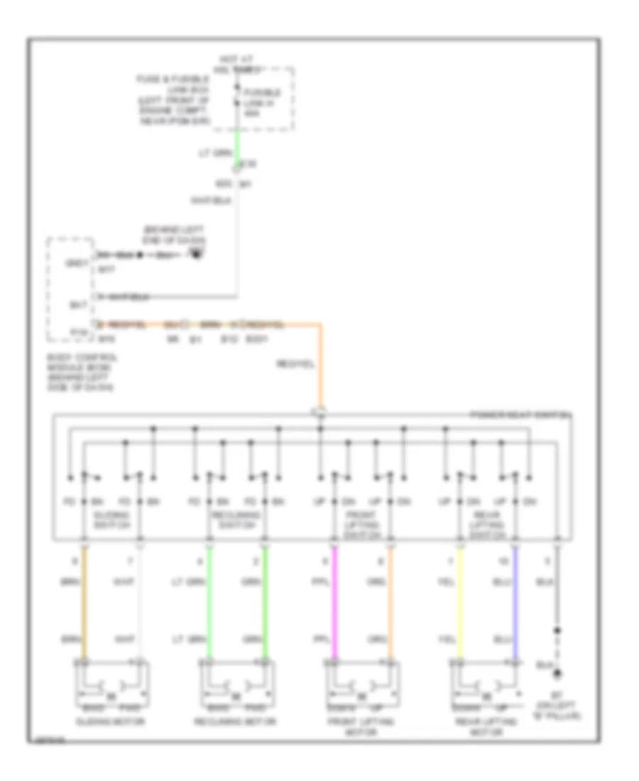 Driver Power Seat Wiring Diagram, Coupe for Nissan Altima S 2013