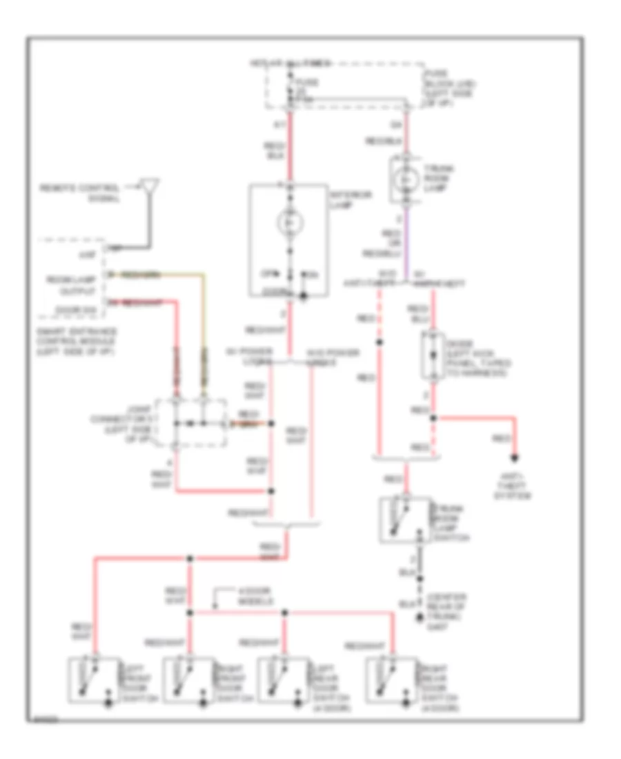 Courtesy Lamps Wiring Diagram for Nissan 200SX SE 1997