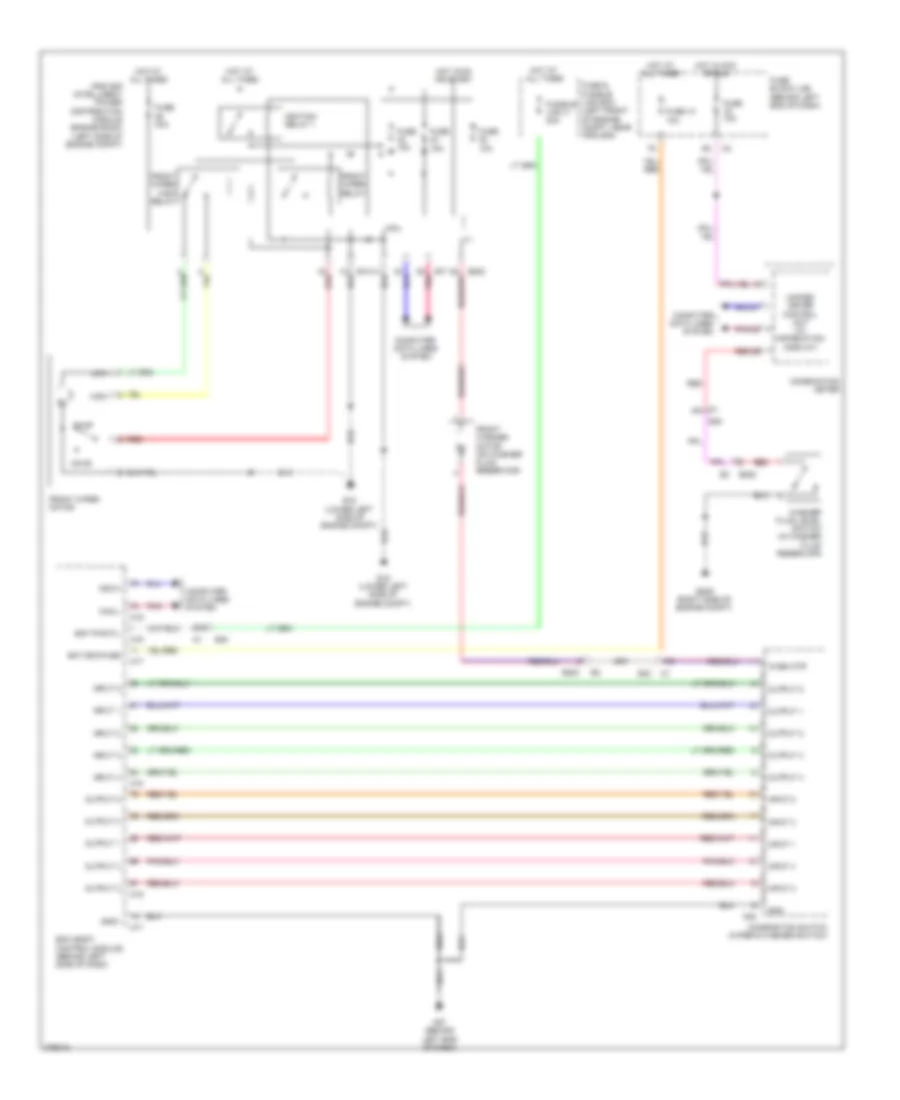 Электросхема стеклоочистителя, дворников и омывателя для Nissan Altima 2012