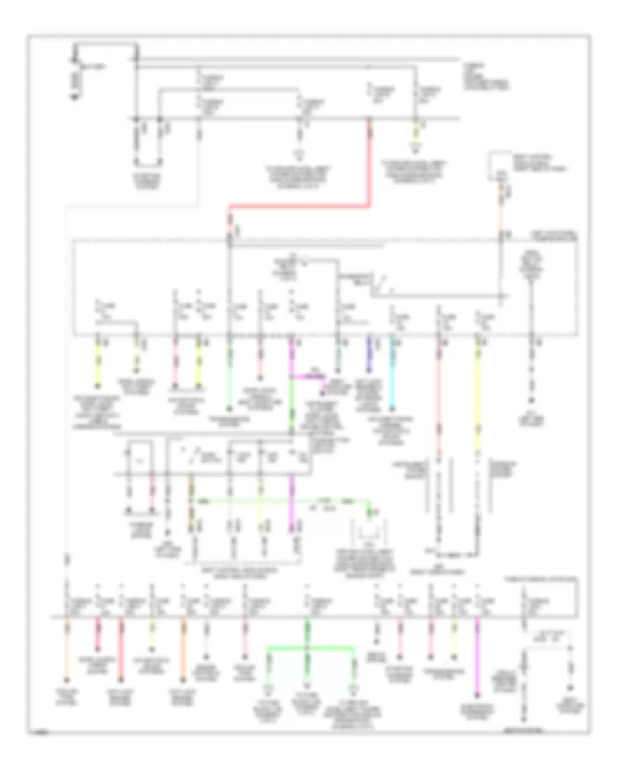 Power Distribution Wiring Diagram 1 of 3 for Nissan GT R Premium 2014