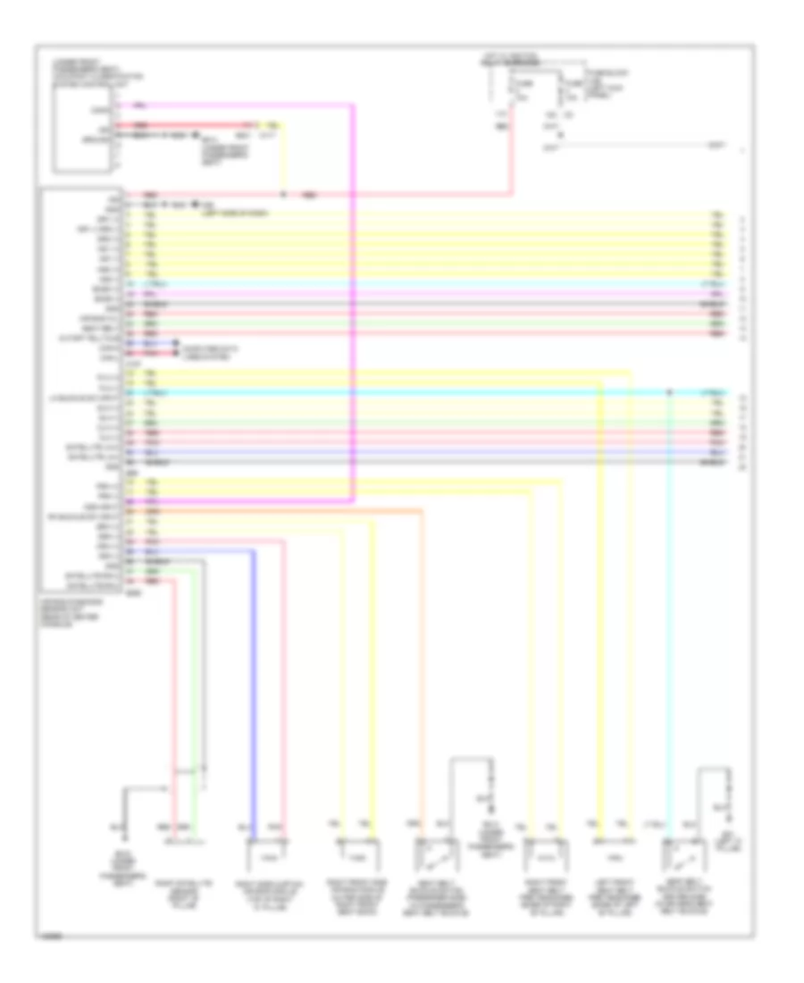 Supplemental Restraints Wiring Diagram (1 of 2) for Nissan GT-R Premium 2014