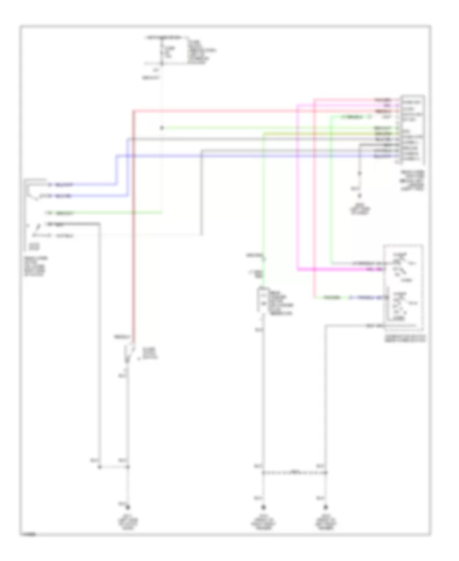 Электросхема заднего стеклоочистителя и омывателя стекла для Nissan Pathfinder SE 2001
